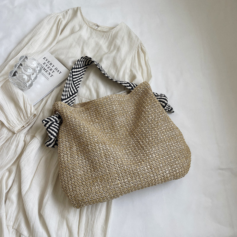 Large Woven Straw Tote – Women’s Beach Shoulder Bag, Vacation Handbag & Crossbody Purse - Fabs things