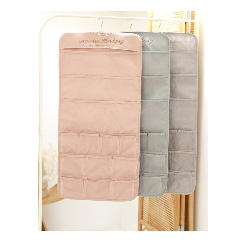 Underwear storage hanging bag, wall-mounted double-sided storage bag, underwear bra socks finishing bag, wardrobe hanging bag - Fabs things