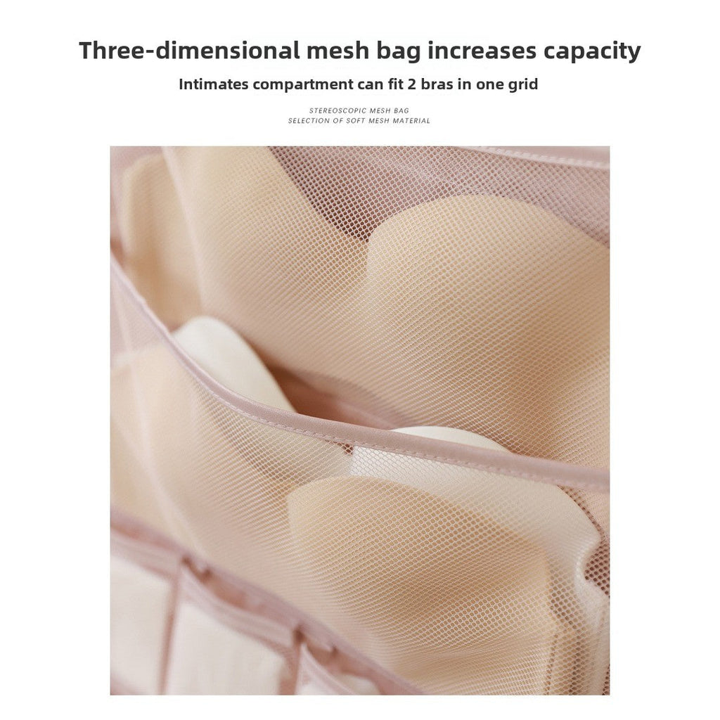 Underwear storage hanging bag, wall-mounted double-sided storage bag, underwear bra socks finishing bag, wardrobe hanging bag - Fabs things