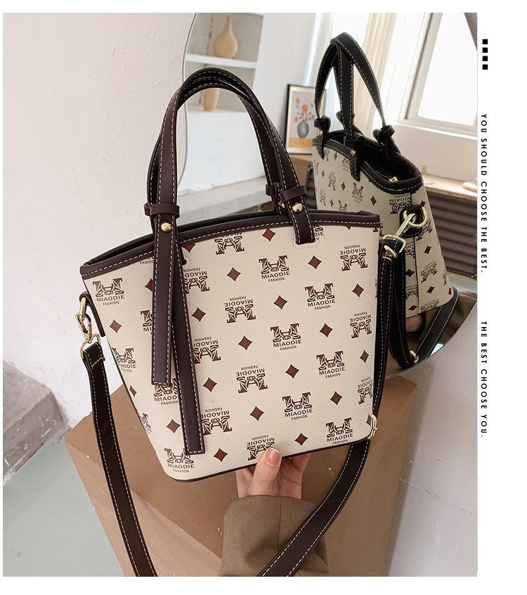 Niche design handbags fashion single shoulder bag Small bucket purse crossbody tote - Fabs things