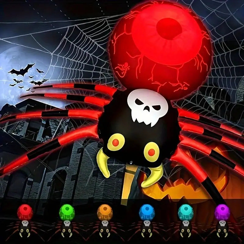 PVC inflatable spider LED luminous inflatable spider Halloween luminous inflatable decorative ornament - Fabs things