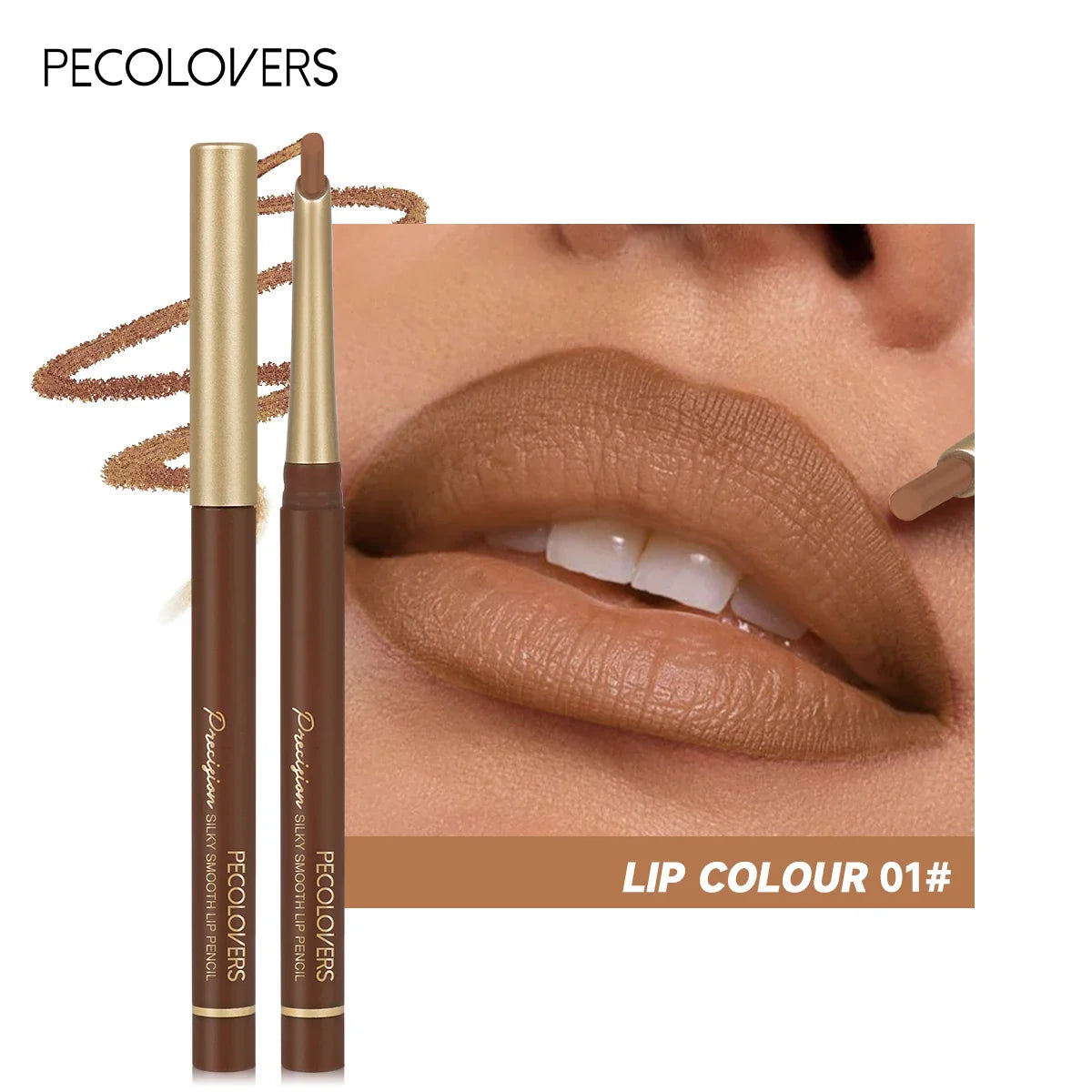Matte 6-colors Lip Liner Pencil Bevel Design Nib Lip Contour Lipstick Nude Brown Lipstick Pencil Natural Lasting Lipliner Makeup - Fabs things