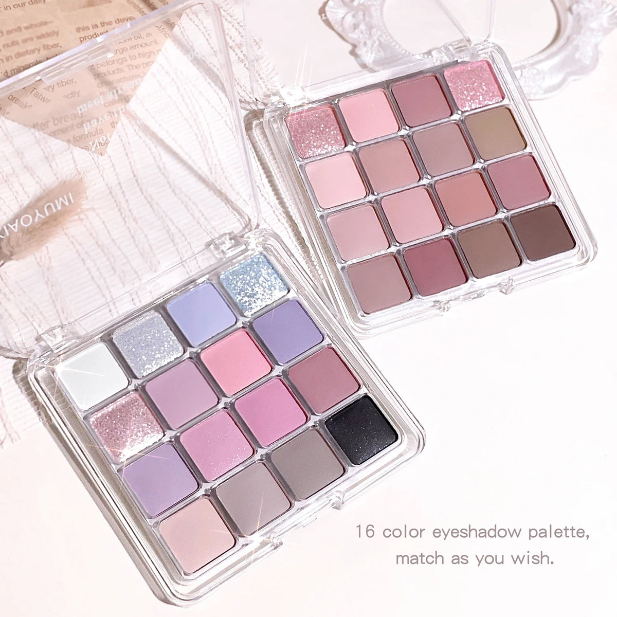 Sixteen-color sunset magic eye shadow plate pearl matte earth color Korean makeup eye shadow - Fabs things