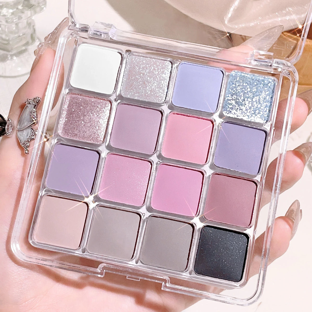 Sixteen-color sunset magic eye shadow plate pearl matte earth color Korean makeup eye shadow - Fabs things