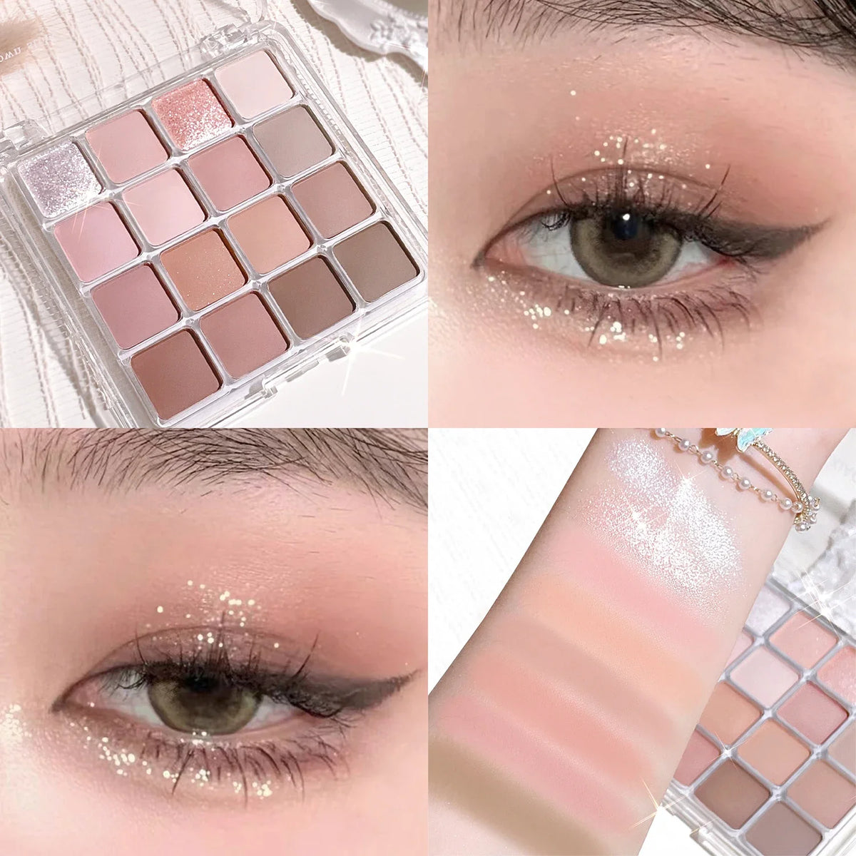 Sixteen-color sunset magic eye shadow plate pearl matte earth color Korean makeup eye shadow - Fabs things