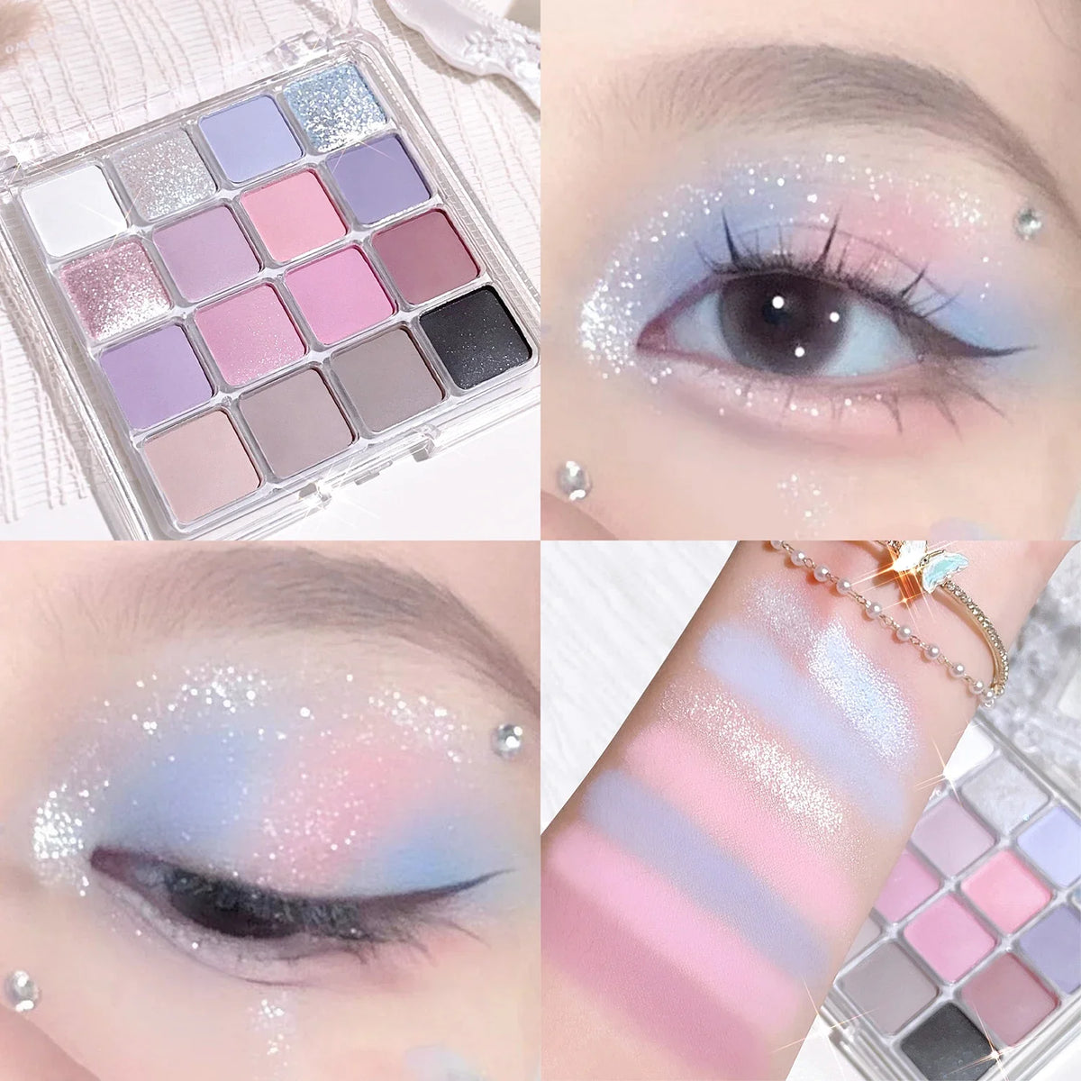 Sixteen-color sunset magic eye shadow plate pearl matte earth color Korean makeup eye shadow - Fabs things