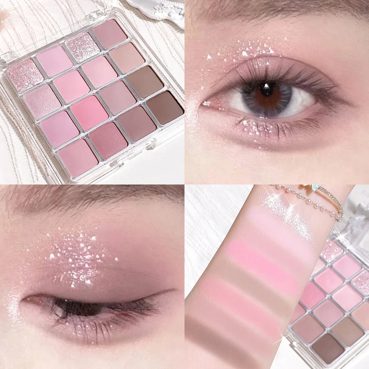 Sixteen-color sunset magic eye shadow plate pearl matte earth color Korean makeup eye shadow - Fabs things