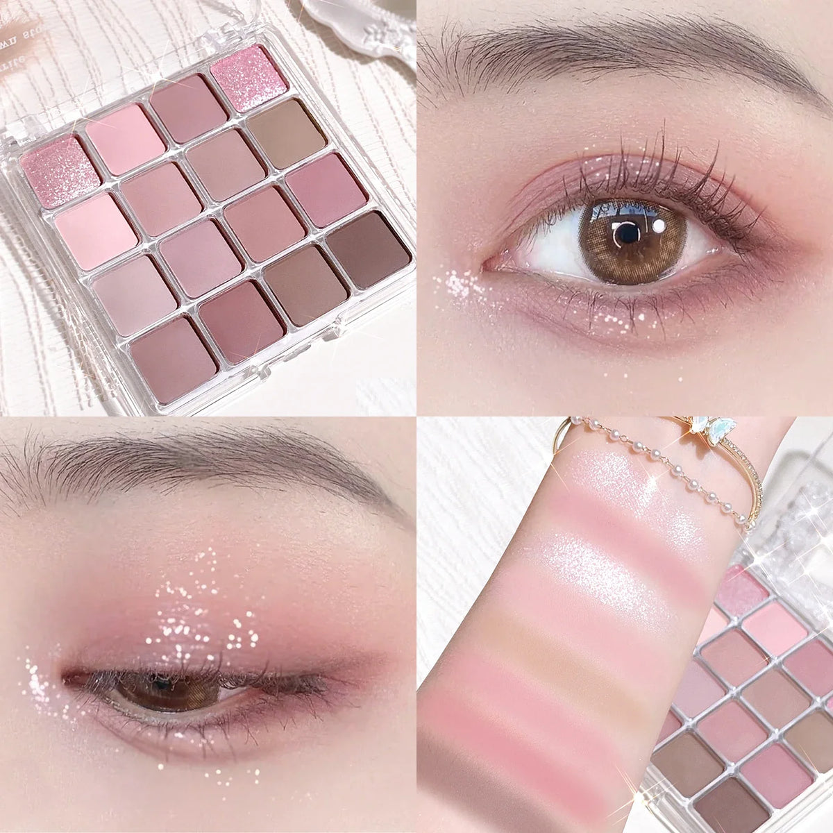 Sixteen-color sunset magic eye shadow plate pearl matte earth color Korean makeup eye shadow - Fabs things