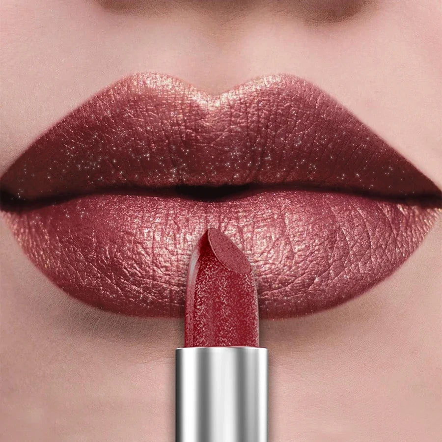 21Colors Bold & Intense Glitter Shiny Metallic Lipstick Pearlescent Lip Tint,Long Lasting Lip Senior Matte Lip Makeup Gifts for - Fabs things