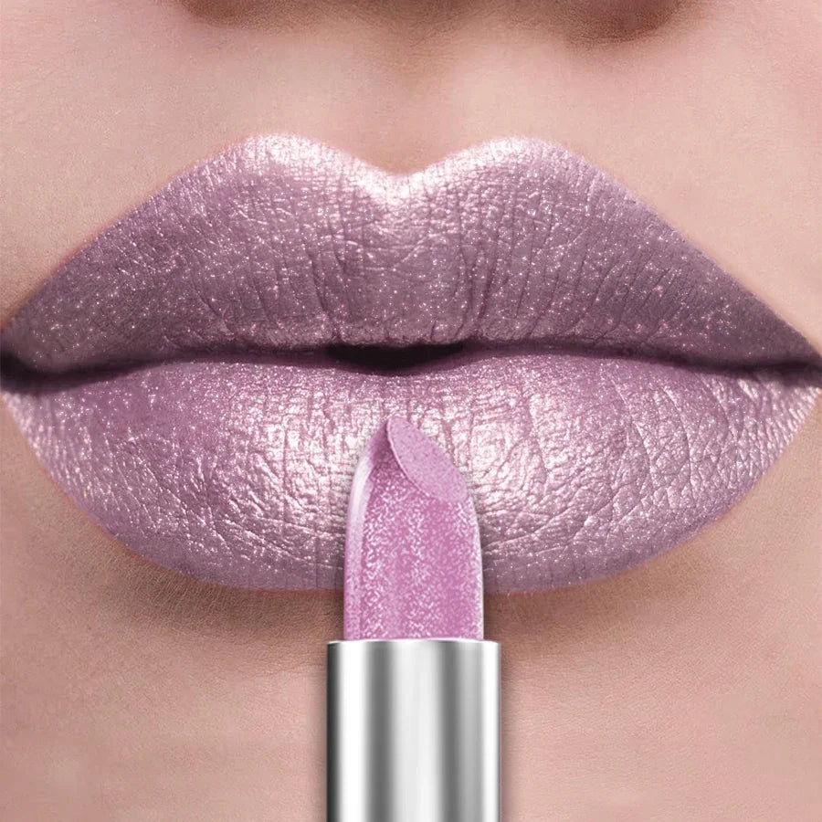 21Colors Bold & Intense Glitter Shiny Metallic Lipstick Pearlescent Lip Tint,Long Lasting Lip Senior Matte Lip Makeup Gifts for - Fabs things