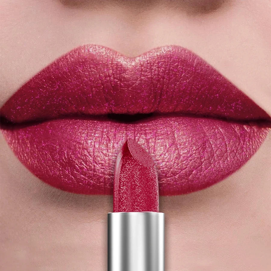 21Colors Bold & Intense Glitter Shiny Metallic Lipstick Pearlescent Lip Tint,Long Lasting Lip Senior Matte Lip Makeup Gifts for - Fabs things