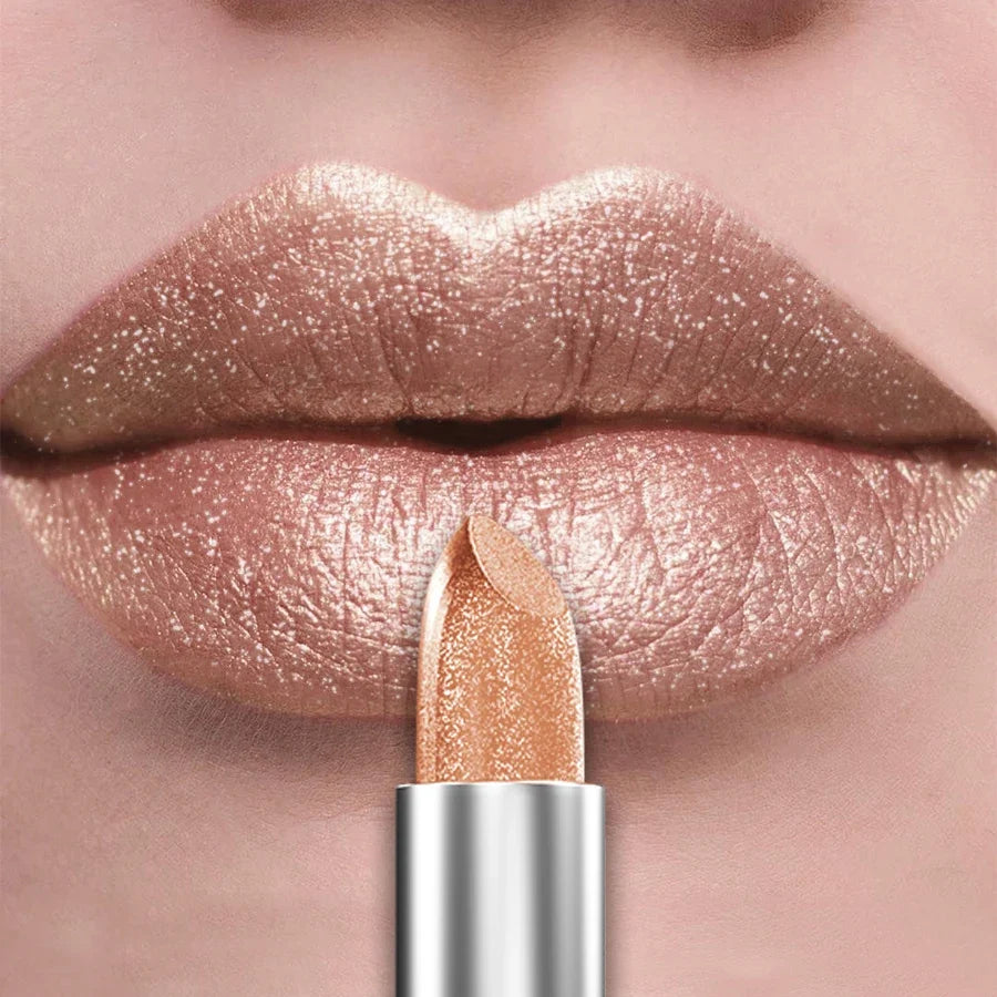 21Colors Bold & Intense Glitter Shiny Metallic Lipstick Pearlescent Lip Tint,Long Lasting Lip Senior Matte Lip Makeup Gifts for - Fabs things