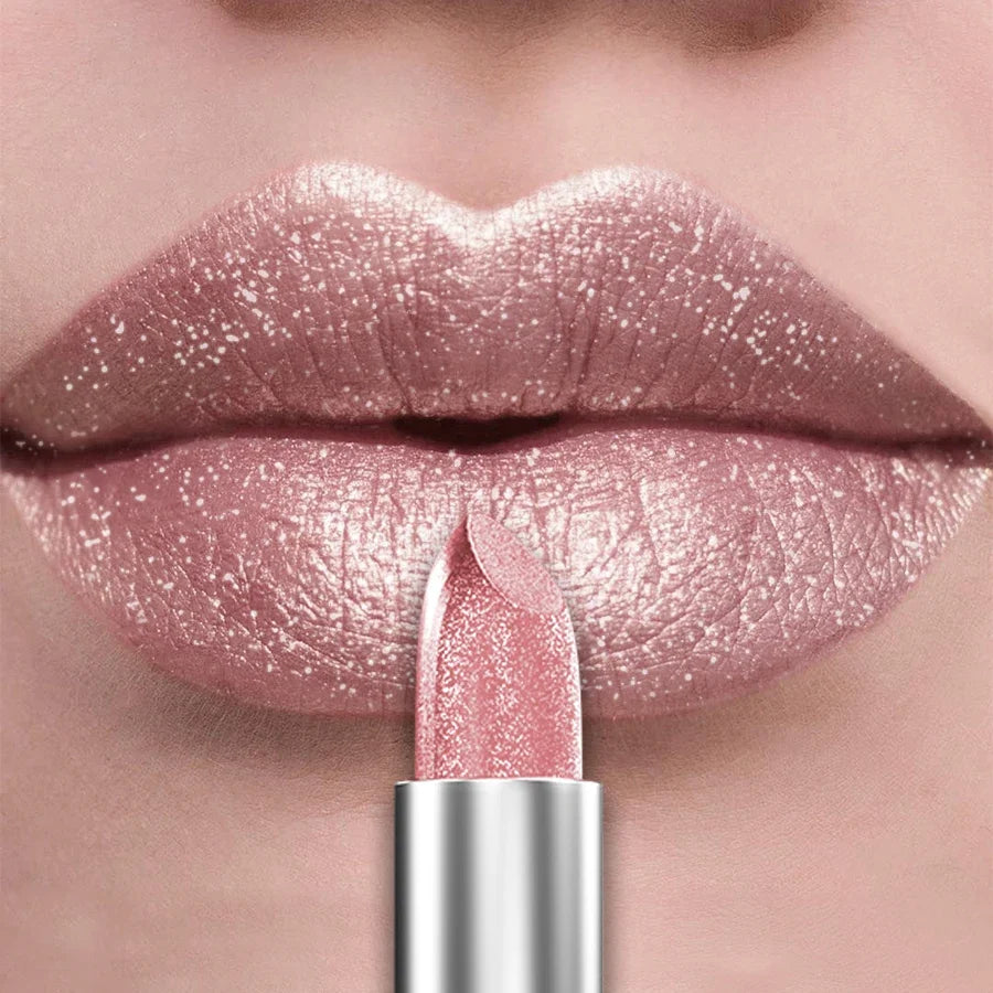 21Colors Bold & Intense Glitter Shiny Metallic Lipstick Pearlescent Lip Tint,Long Lasting Lip Senior Matte Lip Makeup Gifts for - Fabs things