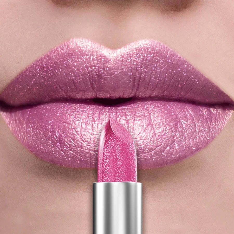 21Colors Bold & Intense Glitter Shiny Metallic Lipstick Pearlescent Lip Tint,Long Lasting Lip Senior Matte Lip Makeup Gifts for - Fabs things