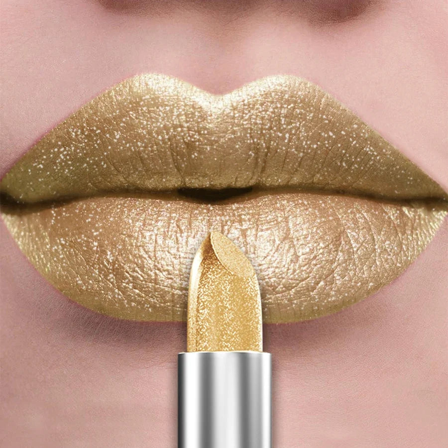 21Colors Bold & Intense Glitter Shiny Metallic Lipstick Pearlescent Lip Tint,Long Lasting Lip Senior Matte Lip Makeup Gifts for - Fabs things