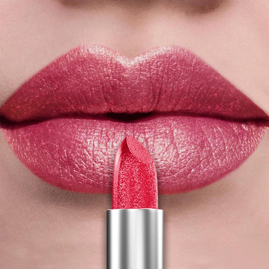 21Colors Bold & Intense Glitter Shiny Metallic Lipstick Pearlescent Lip Tint,Long Lasting Lip Senior Matte Lip Makeup Gifts for - Fabs things