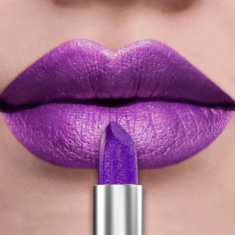 21Colors Bold & Intense Glitter Shiny Metallic Lipstick Pearlescent Lip Tint,Long Lasting Lip Senior Matte Lip Makeup Gifts for - Fabs things