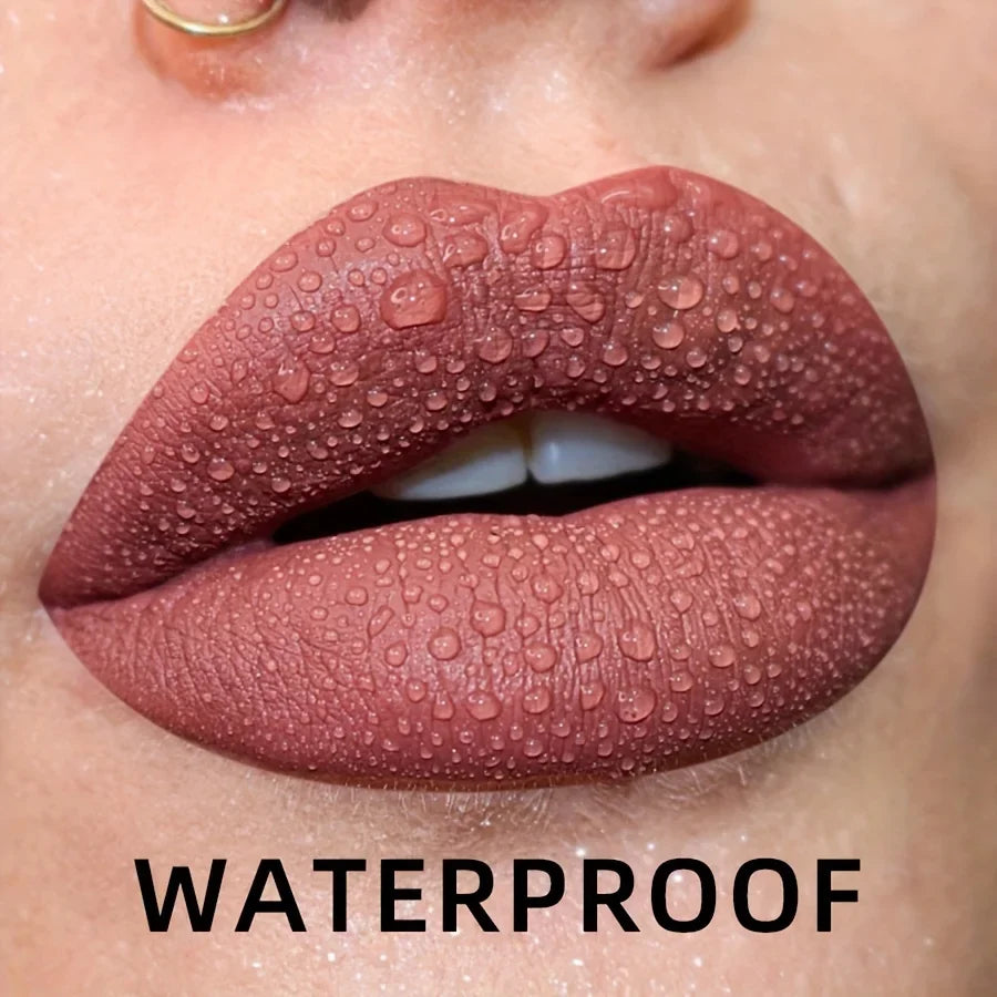 19 colors Matte Velvet Lip Gloss Waterproof Liquid Lipstick Nude Black Lips tint Makeup Lip Glaze Cosmetics Red Lip Stain Beauty - Fabs things