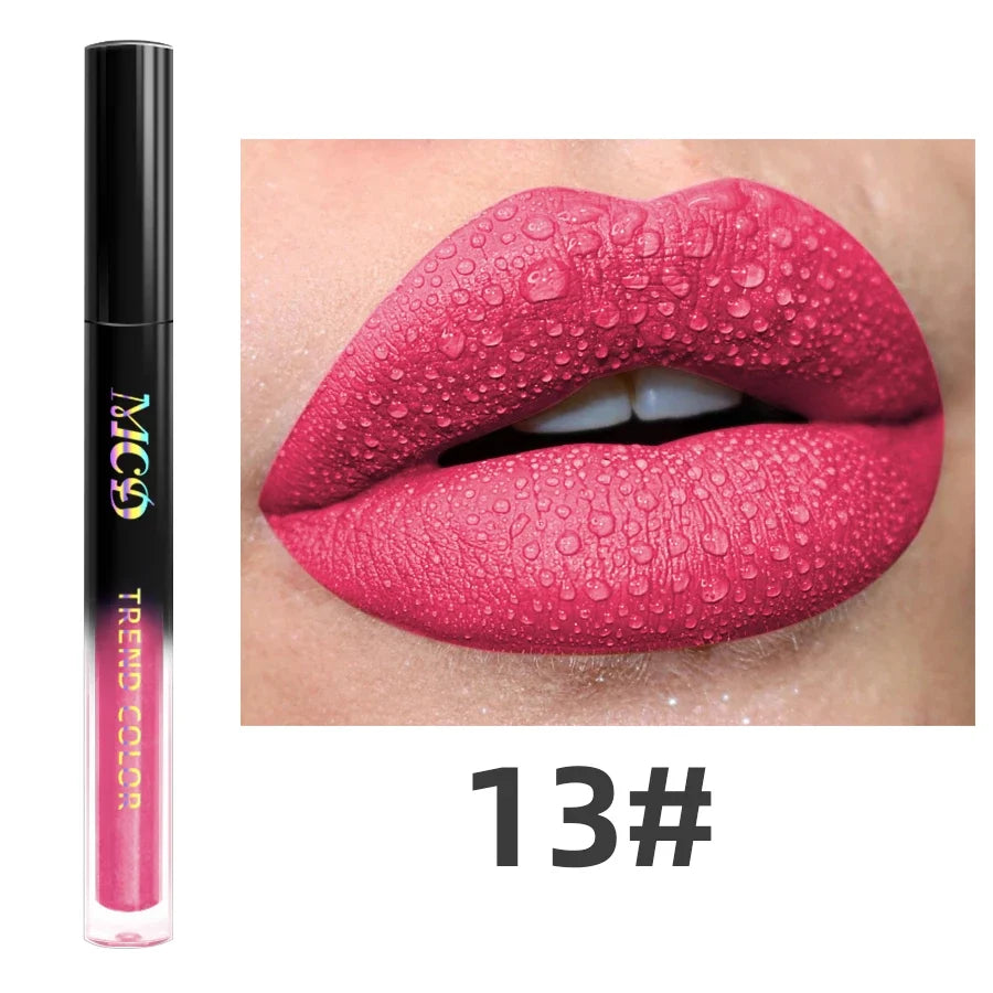 19 colors Matte Velvet Lip Gloss Waterproof Liquid Lipstick Nude Black Lips tint Makeup Lip Glaze Cosmetics Red Lip Stain Beauty - Fabs things