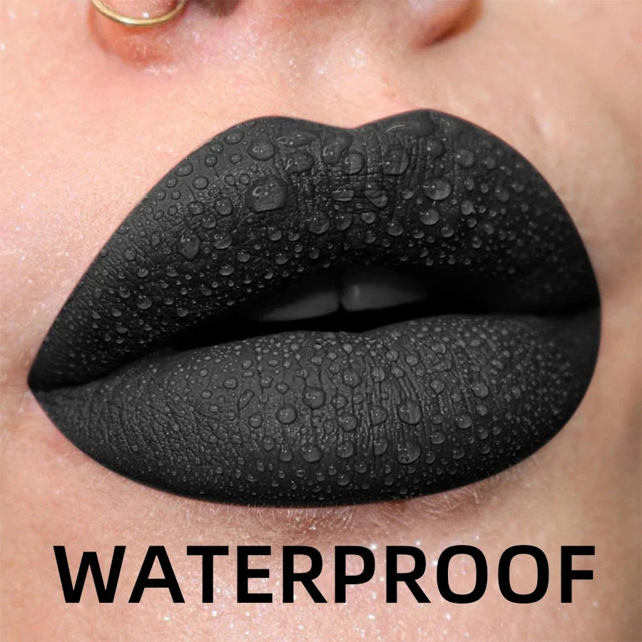 19 colors Matte Velvet Lip Gloss Waterproof Liquid Lipstick Nude Black Lips tint Makeup Lip Glaze Cosmetics Red Lip Stain Beauty - Fabs things