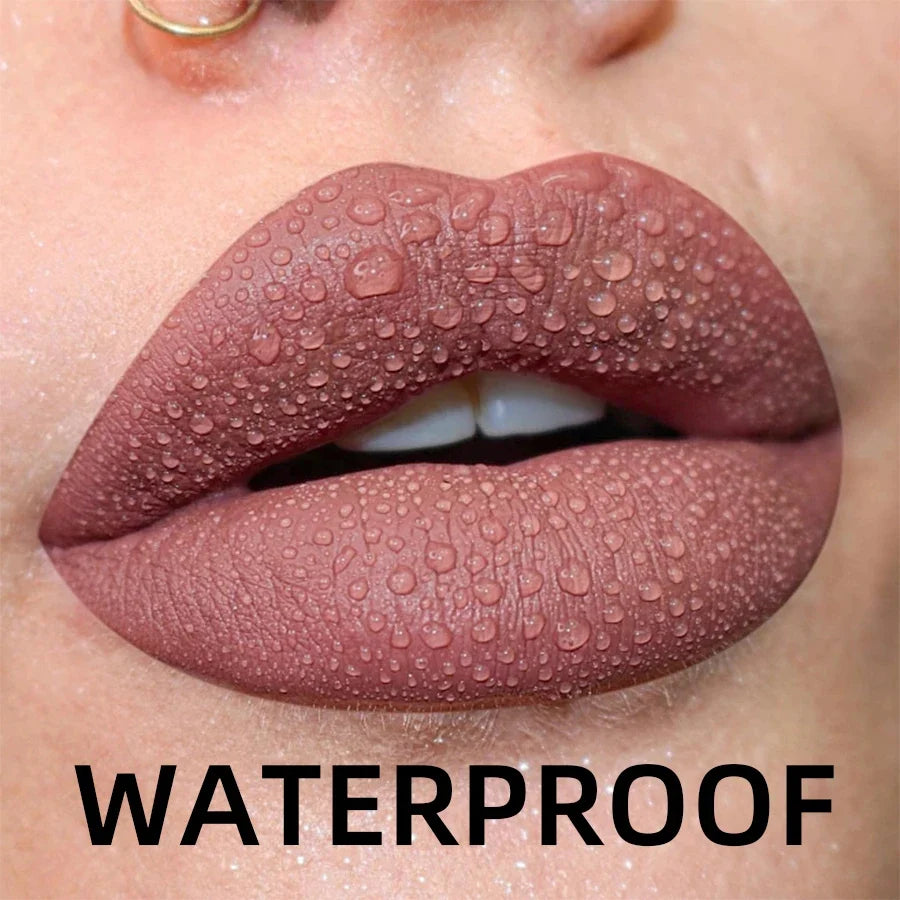 19 colors Matte Velvet Lip Gloss Waterproof Liquid Lipstick Nude Black Lips tint Makeup Lip Glaze Cosmetics Red Lip Stain Beauty - Fabs things