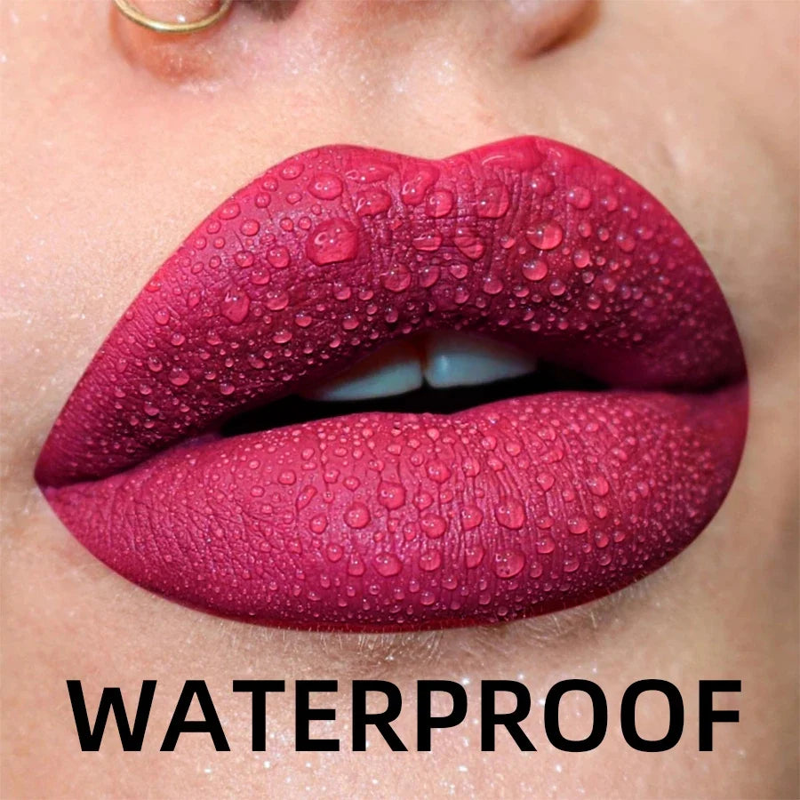 19 colors Matte Velvet Lip Gloss Waterproof Liquid Lipstick Nude Black Lips tint Makeup Lip Glaze Cosmetics Red Lip Stain Beauty - Fabs things