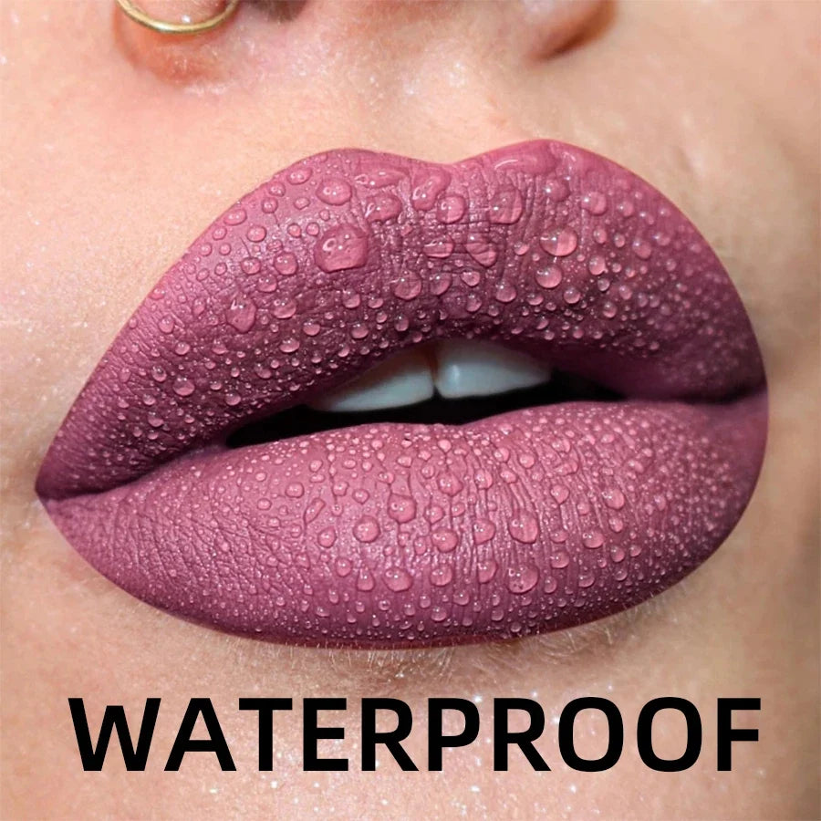 19 colors Matte Velvet Lip Gloss Waterproof Liquid Lipstick Nude Black Lips tint Makeup Lip Glaze Cosmetics Red Lip Stain Beauty - Fabs things