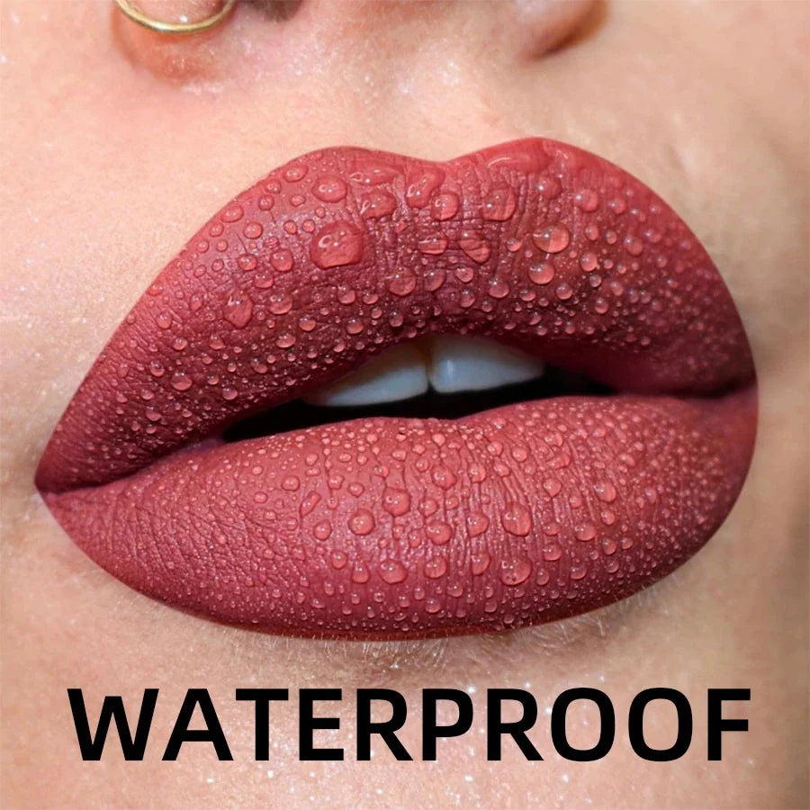 19 colors Matte Velvet Lip Gloss Waterproof Liquid Lipstick Nude Black Lips tint Makeup Lip Glaze Cosmetics Red Lip Stain Beauty - Fabs things