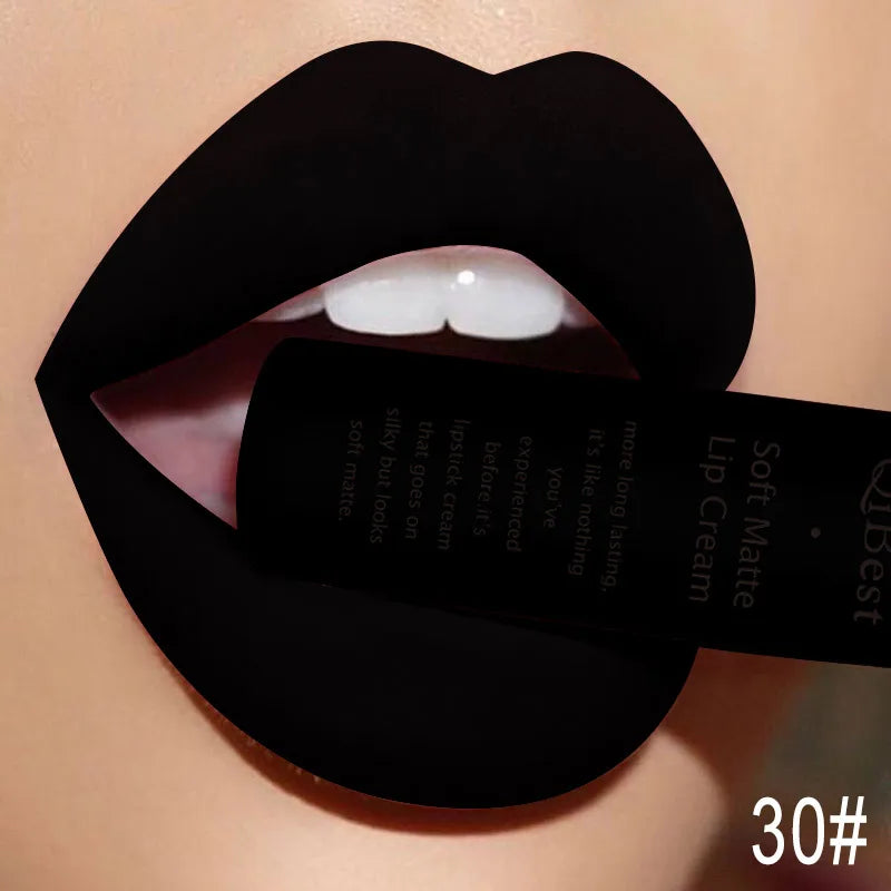 QIBEST Sexy Velvet Matte Lip Gloss Liquid Lipstick Lipgloss Beauty Red Nude Waterproof Long-lasting Lip Stain Makeup For Women - Fabs things