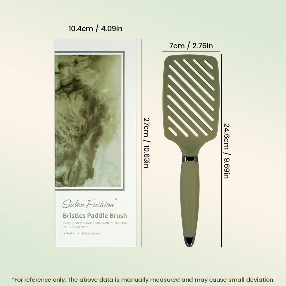 1PC Boar Bristle Detangling Hair Comb Hollow Out Hair Brush Anti-Static Scalp Massage Hairbrush Salon Styling Tools For Gifting - Fabs things