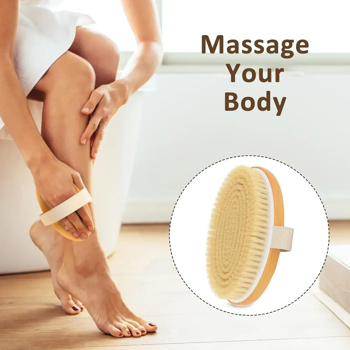 Dry Body Brushes, Exfoliating Body Scrubbers, Natural Bristles for Dry Skin, Improve Circulation, Stop Ingrown Hairs - Fabs things