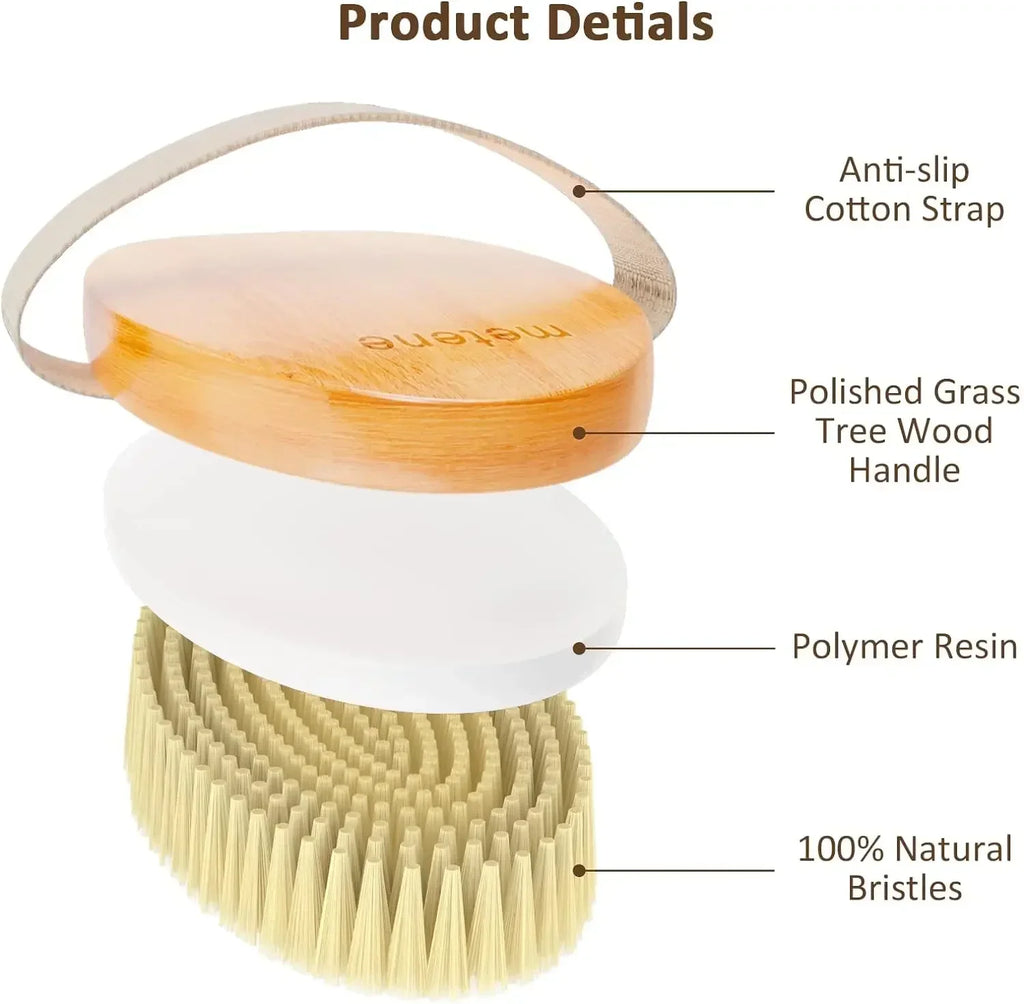 Dry Body Brushes, Exfoliating Body Scrubbers, Natural Bristles for Dry Skin, Improve Circulation, Stop Ingrown Hairs - Fabs things
