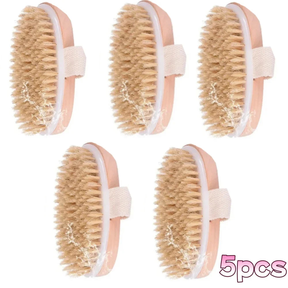 Dry Body Brushes, Exfoliating Body Scrubbers, Natural Bristles for Dry Skin, Improve Circulation, Stop Ingrown Hairs - Fabs things