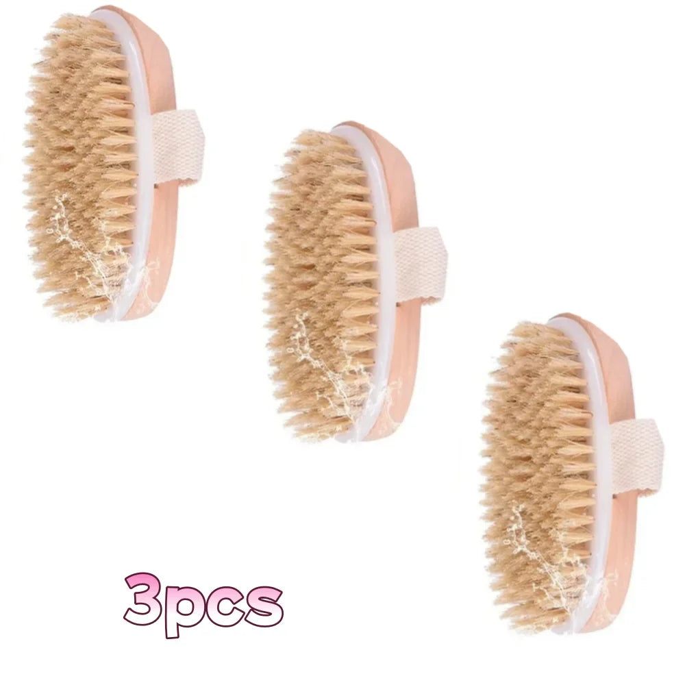 Dry Body Brushes, Exfoliating Body Scrubbers, Natural Bristles for Dry Skin, Improve Circulation, Stop Ingrown Hairs - Fabs things