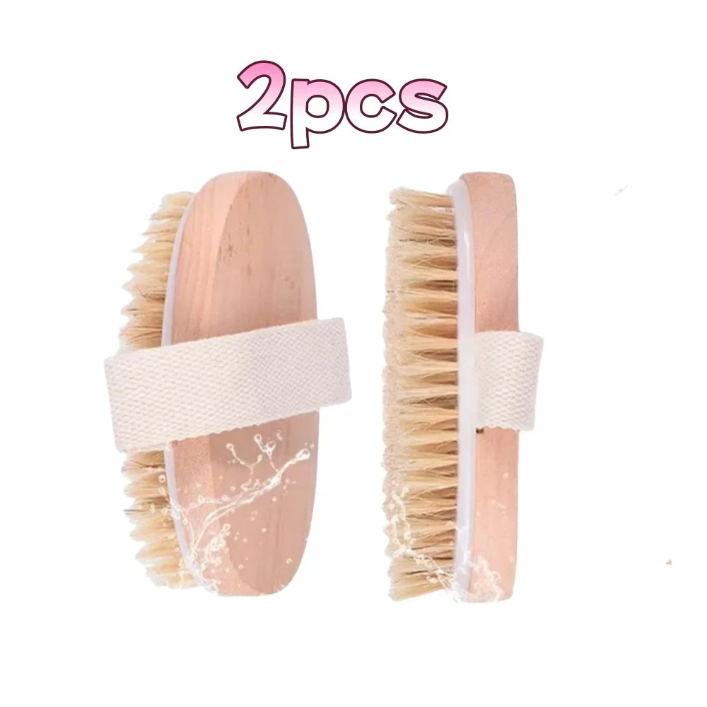 Dry Body Brushes, Exfoliating Body Scrubbers, Natural Bristles for Dry Skin, Improve Circulation, Stop Ingrown Hairs - Fabs things