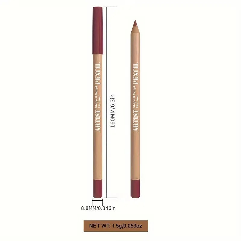 6pcs Velvet Matte Lip Liner Set - Long-Lasting Versatile Shades Longlasting Lip Makeup Berry, Brown, Pink Lip Pencil - Fabs things