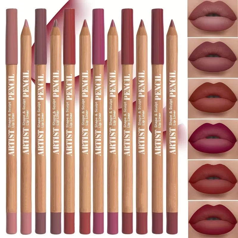 6pcs Velvet Matte Lip Liner Set - Long-Lasting Versatile Shades Longlasting Lip Makeup Berry, Brown, Pink Lip Pencil - Fabs things