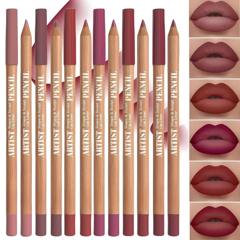 6pcs Velvet Matte Lip Liner Set - Long-Lasting Versatile Shades Longlasting Lip Makeup Berry, Brown, Pink Lip Pencil - Fabs things