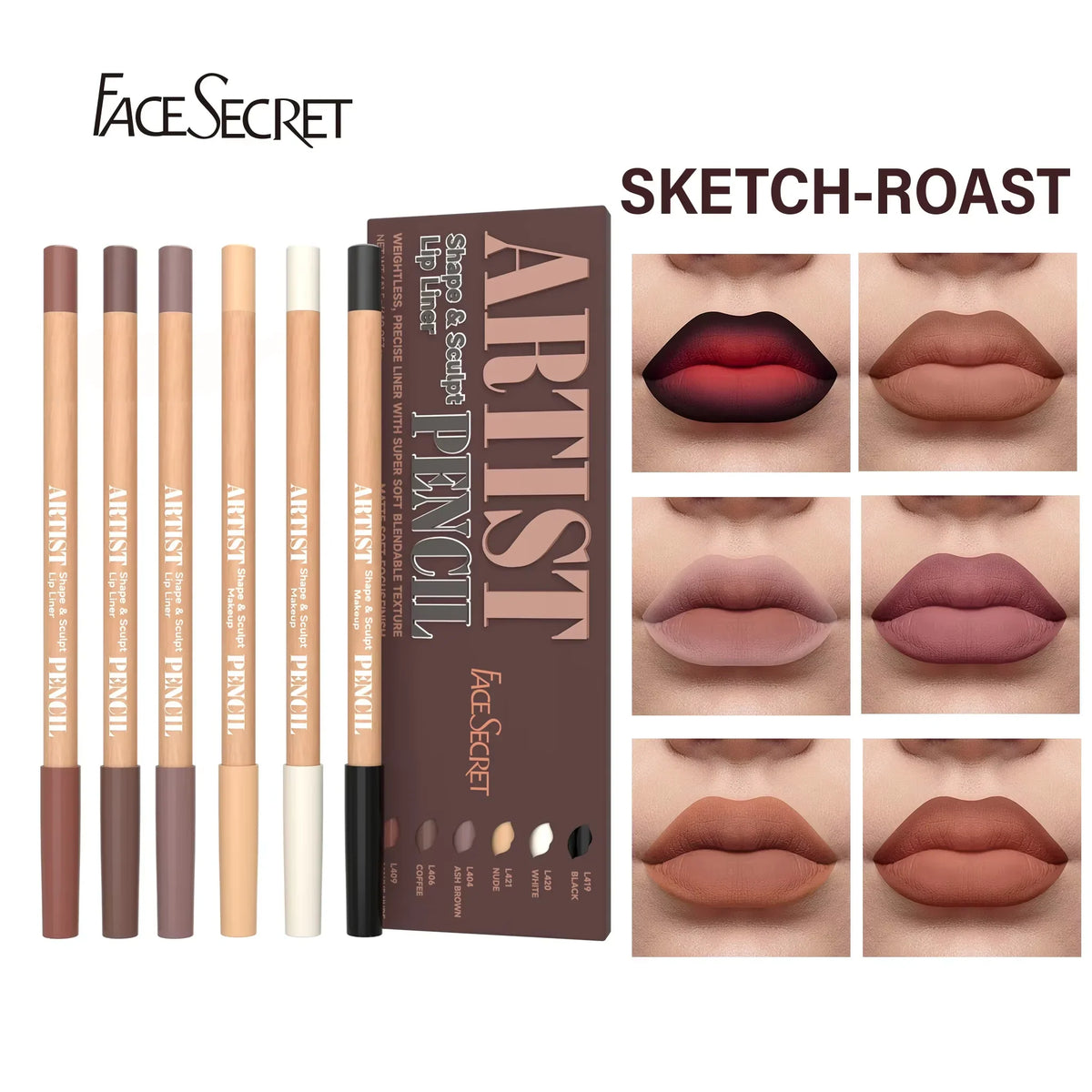 6pcs Velvet Matte Lip Liner Set - Long-Lasting Versatile Shades Longlasting Lip Makeup Berry, Brown, Pink Lip Pencil - Fabs things