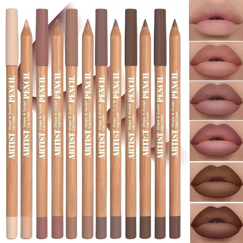 6pcs Velvet Matte Lip Liner Set - Long-Lasting Versatile Shades Longlasting Lip Makeup Berry, Brown, Pink Lip Pencil - Fabs things