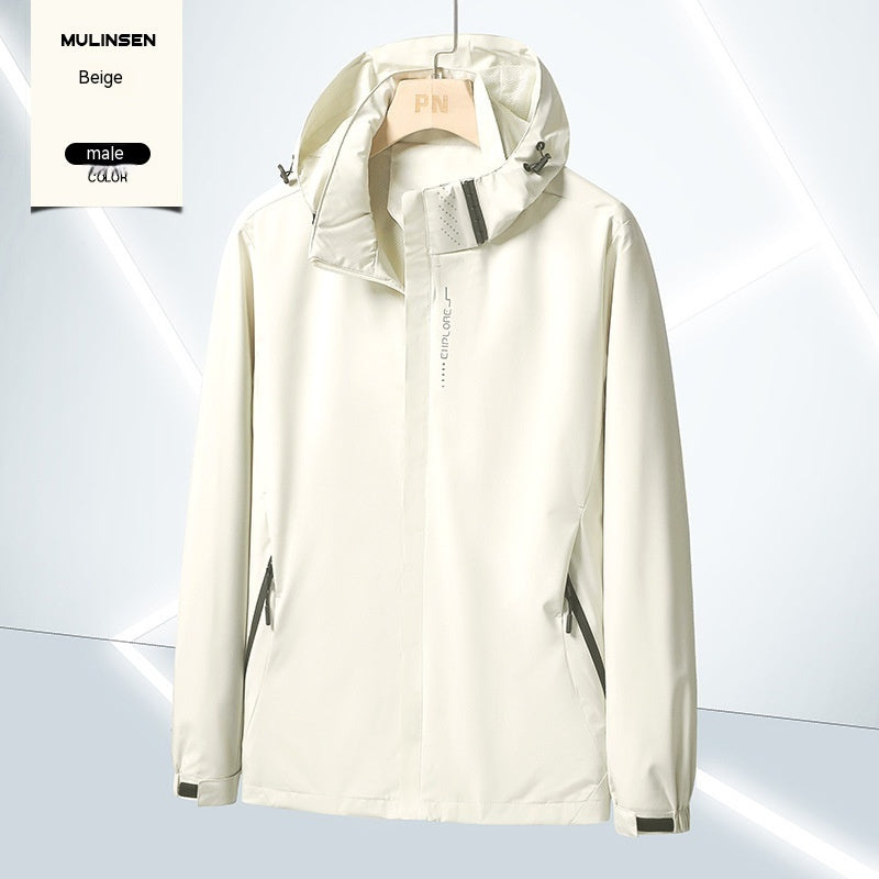 Men's And Women's Waterproof Windproof Jacket Live Jacket Jacket Printable - Fabs things