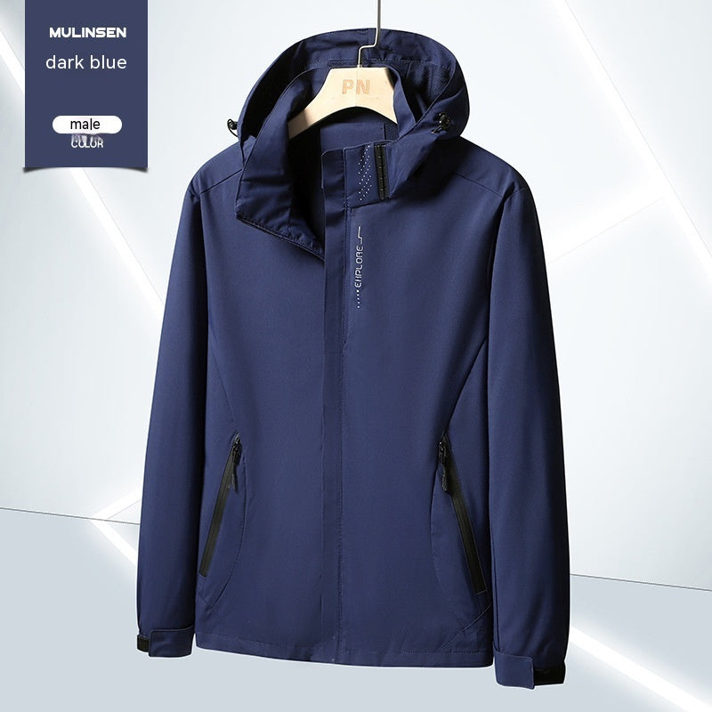 Men's And Women's Waterproof Windproof Jacket Live Jacket Jacket Printable - Fabs things