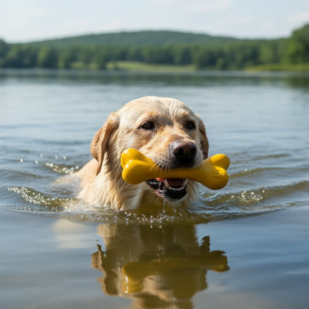 PUP-X Rubber Bone Dog Toy - Durable, Floats, Chew Toy for Large Dogs | USA - Fabs things