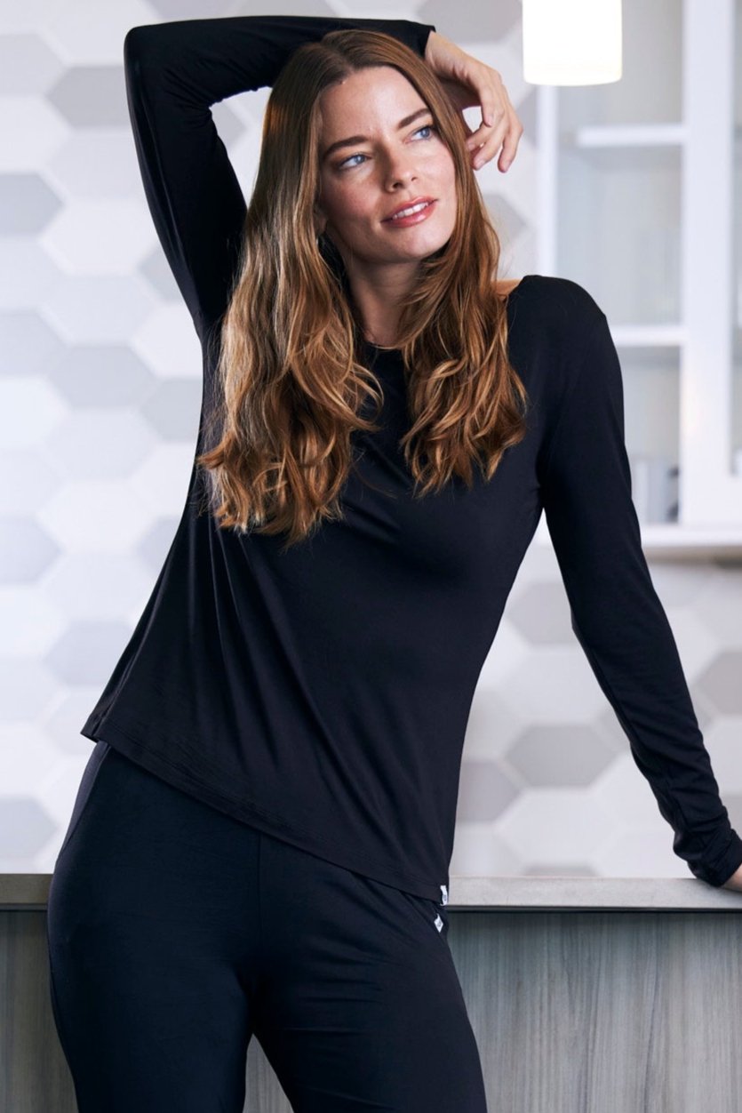 Women's Bamboo Lounge Long Sleeve T-Shirt - Fabs things