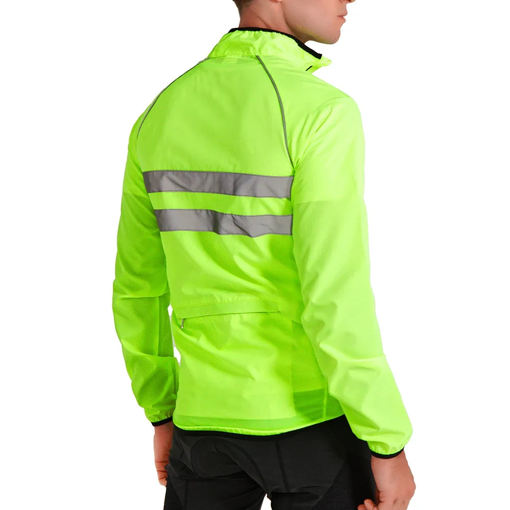 WOSAWE Men Cycling Windbreaker MTB Bicycle Long Sleeve Coat Water Resistant Outdoor Sport Jersey Bike Jacket Cycling Clothing - Fabs things