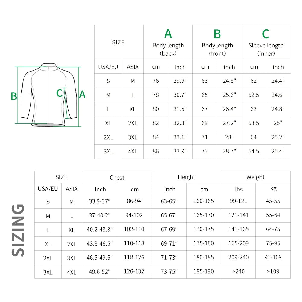 WOSAWE Men Cycling Windbreaker MTB Bicycle Long Sleeve Coat Water Resistant Outdoor Sport Jersey Bike Jacket Cycling Clothing - Fabs things
