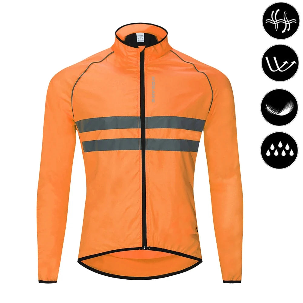 WOSAWE Men Cycling Windbreaker MTB Bicycle Long Sleeve Coat Water Resistant Outdoor Sport Jersey Bike Jacket Cycling Clothing - Fabs things