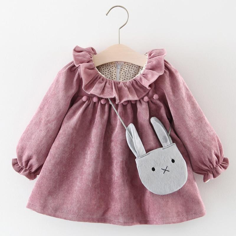 Newborn Baby Girl Cartoon Dress With Bag Infant Clothing Toddler Dress In elegant Design Made for Kids - Fabs things