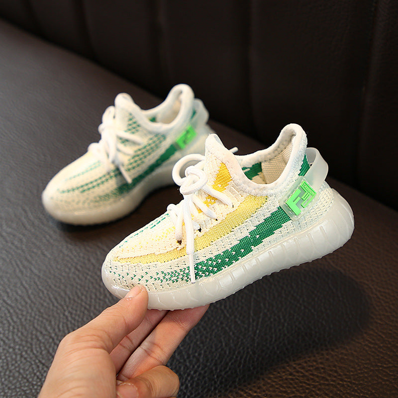 Boys Girls Fashion Sneakers Baby/Toddler/Little Kids Leather Trainers Children School Sport Shoes Soft Running Shoes - Fabs things