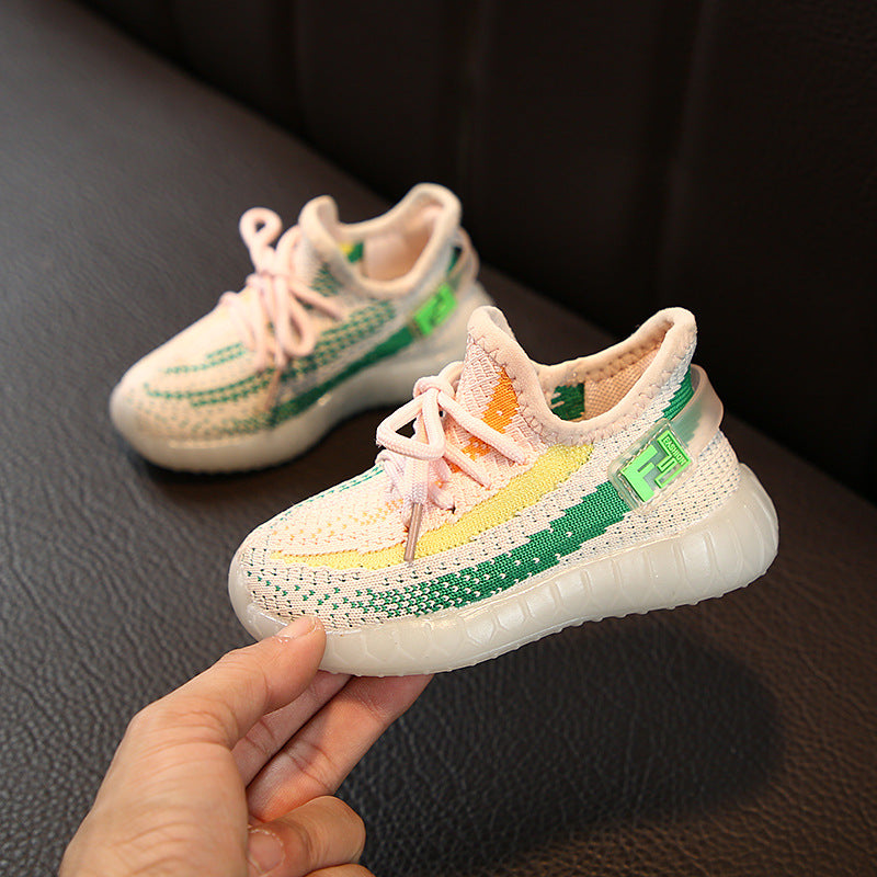 Boys Girls Fashion Sneakers Baby/Toddler/Little Kids Leather Trainers Children School Sport Shoes Soft Running Shoes - Fabs things
